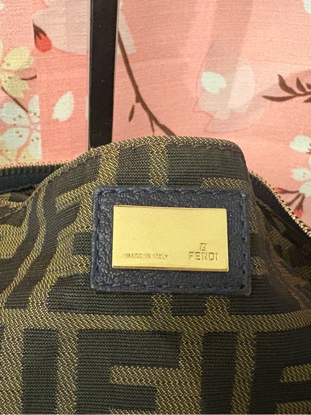 Fendi Spy Hobo Nappa Leather Blueberry Bag Purse Dark Blue - Picture 5 of 14